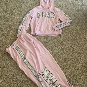 PINK matching sweat suit
